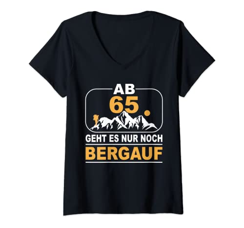 Damen Wandern Bergsteiger 65 Jahre Mountains Berge 65. Geburtstag T-Shirt mit V-Ausschnitt Damen Wandern Bergsteiger 65 Jahre Mountains Berge 65. Geburtstag T-Shirt mit V-Ausschnitt von Geburtstag Geschenk Für Bergliebhaber Wanderung