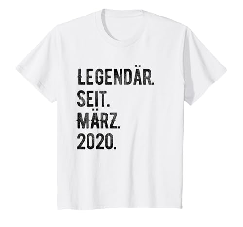 Kinder 3. Geburtstag Geschenk 3 Jahre Legendär seit März 2020 T-Shirt Kinder 3. Geburtstag Geschenk 3 Jahre Legendär seit März 2020 T-Shirt von Geburtstag Geschenk Legendär seit März 2020