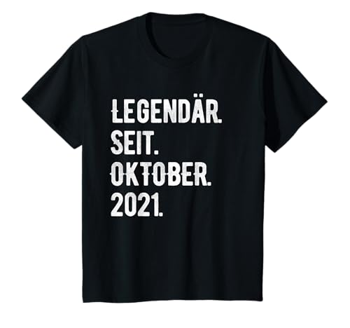 Kinder 2. Geburtstag Geschenk 2 Jahre Legendär seit Oktober 2021 T-Shirt Kinder 2. Geburtstag Geschenk 2 Jahre Legendär seit Oktober 2021 T-Shirt von Geburtstag Geschenk Legendär seit Oktober 2021