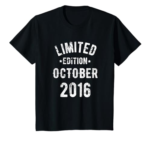Kinder 7. Geburtstag Geschenk 7 Jahre Limited Edition Oktober 2016 T-Shirt Kinder 7. Geburtstag Geschenk 7 Jahre Limited Edition Oktober 2016 T-Shirt von Geburtstag Geschenk Limited Edition Oktober 2016