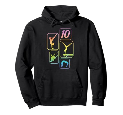 10. Geburtstag Turnen Gymnastik Mädchen Akrobatik Handstand Pullover Hoodie von Geburtstag Geschenk Mädchen Turnen Akrobatik