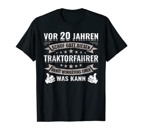 Herren 20 Geburtstag Bauernhof Treckerfahrer Landwirtschaft Traktor T-Shirt Herren 20 Geburtstag Bauernhof Treckerfahrer Landwirtschaft Traktor T-Shirt von Geburtstag Geschenk Traktorfahrer Landwirt Trecker