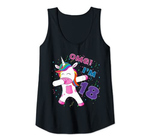 Damen Endlich 18 Geburtstag Geschenk für Mädchen OMG im 18 Tank Top Damen Endlich 18 Geburtstag Geschenk für Mädchen OMG im 18 Tank Top von Geburtstag Geschenk für Mädchen Frauen