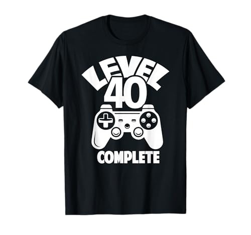 40. Geburtstag Männer Gamer Level 40 Complete 40 Jahre T-Shirt 40. Geburtstag Männer Gamer Level 40 Complete 40 Jahre T-Shirt von Geburtstag Geschenk