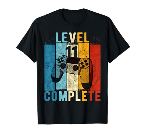 Geburtstag 11 Jahre Junge Gamer Level 11 Complete Jungen T-Shirt von Geburtstag Geschenke 11 Jahre Junge Gamer