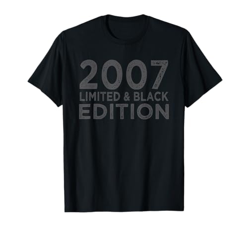 18th Birthday Girl Boy 18 Years 2007 Birthday Black Edition T-Shirt 18th Birthday Girl Boy 18 Years 2007 Birthday Black Edition T-Shirt von Geburtstag Geschenke 2007 18 Jahre Mädchen Jungen