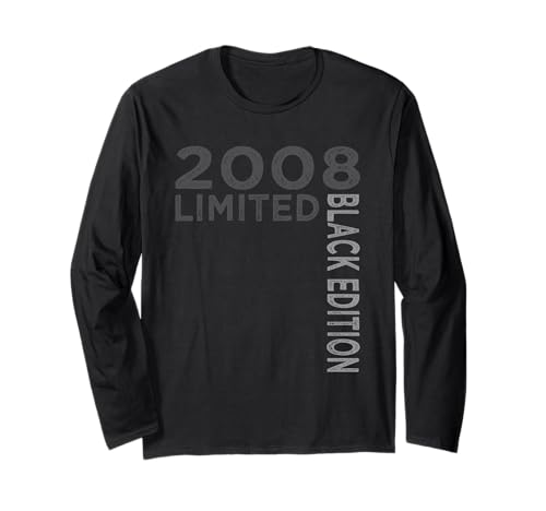 18th Birthday Boy Girl 18 Years 2008 Birthday Black Edition Langarmshirt 18th Birthday Boy Girl 18 Years 2008 Birthday Black Edition Langarmshirt von Geburtstag Geschenke 2008 18 Jahre Junge Mädchen