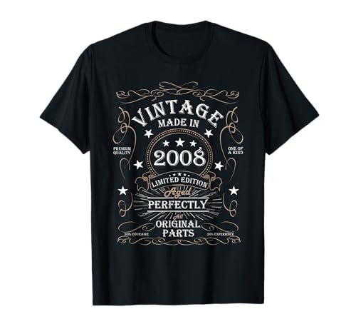 17. Geburtstag Retro Limited Edition Junge Mädchen 2008 T-Shirt 17. Geburtstag Retro Limited Edition Junge Mädchen 2008 T-Shirt von Geburtstag Geschenke 2008 Jungs Mädels 17 Jahre