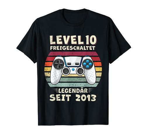 Level 10 Geburtstag Junge Jungen Lustig 2013 10er Geburtstag T-Shirt von Geburtstag Geschenke Co.