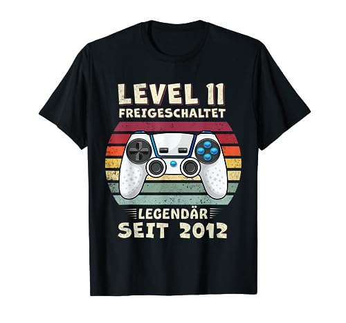 Level 11 Geburtstag Junge Jungen Lustig 2012 11er Geburtstag T-Shirt von Geburtstag Geschenke Co.