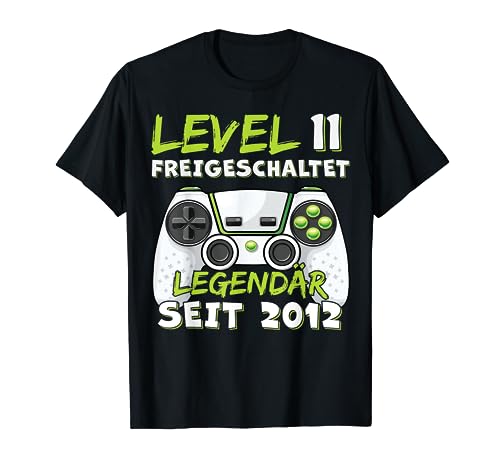 Level 11 Geburtstag Junge Jungen Lustig 2012 11er Geburtstag T-Shirt von Geburtstag Geschenke Co.