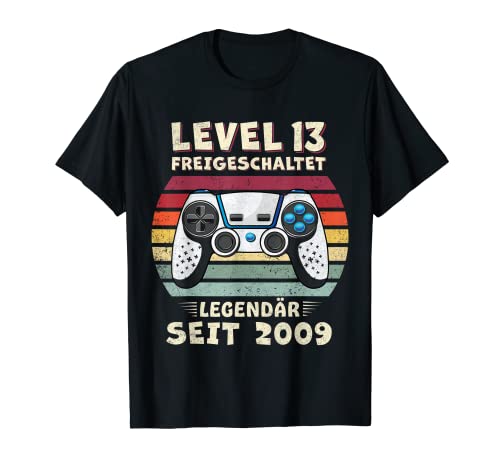 Level 13 Geburtstag Junge Jungen Lustig 2009 13er Geburtstag T-Shirt von Geburtstag Geschenke Co.