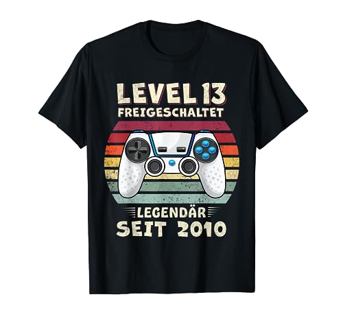 Level 13 Geburtstag Junge Jungen Lustig 2010 13er Geburtstag T-Shirt von Geburtstag Geschenke Co.