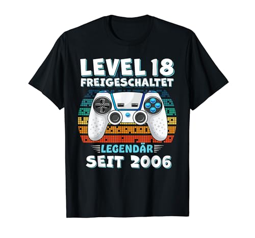 Level 18 Birthday Boys Lustig 2006 18. Geburtstag T-Shirt von Geburtstag Geschenke Co.