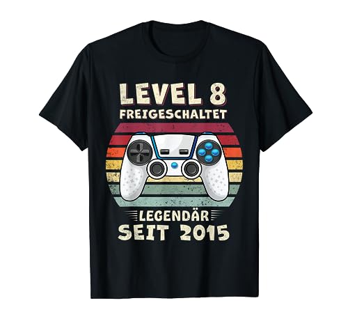 Level 8 Geburtstag Junge Jungen Lustig 2015 8er Geburtstag T-Shirt von Geburtstag Geschenke Co.