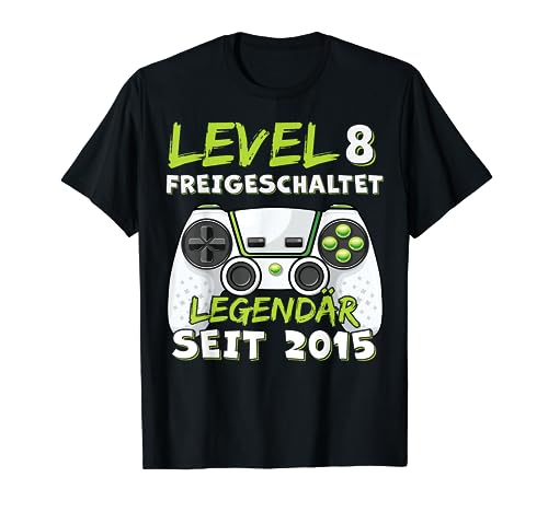 Level 8 Geburtstag Junge Jungen Lustig 2015 8er Geburtstag T-Shirt von Geburtstag Geschenke Co.