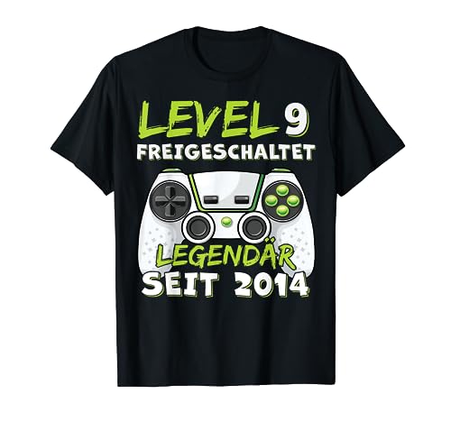 Level 9 Geburtstag Junge Jungen Lustig 2014 9er Geburtstag T-Shirt von Geburtstag Geschenke Co.