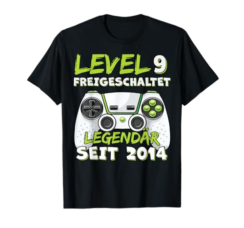 Level 9 Geburtstag Junge Jungen Lustig 2014 9er Geburtstag T-Shirt von Geburtstag Geschenke Co.