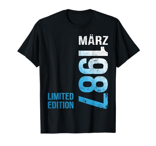 März 1987 Männer Frauen 38. Geburtstag Limited Edition 38 T-Shirt von Geburtstag Geschenke Männer Frauen Limited Edition
