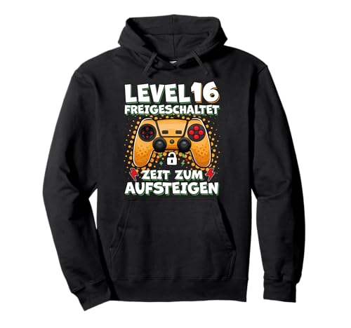 Level 16 Geburtstag Junge Geschenk Für 16 Jährigen Jungen Pullover Hoodie Level 16 Geburtstag Junge Geschenk Für 16 Jährigen Jungen Pullover Hoodie von Geburtstag Geschenke Store