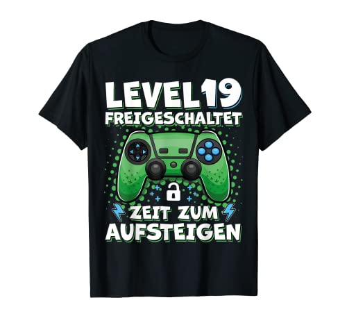 Level 19 Geburtstag Junge Geschenk Für 19 Jährigen Jungen T-Shirt von Geburtstag Geschenke Store