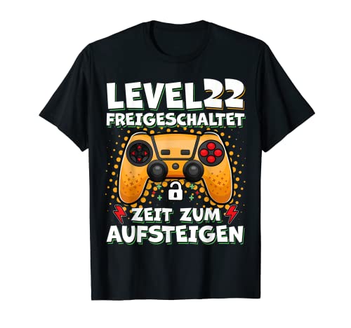 Level 22 Geburtstag Junge Geschenk Für 22 Jährigen Jungen T-Shirt von Geburtstag Geschenke Store
