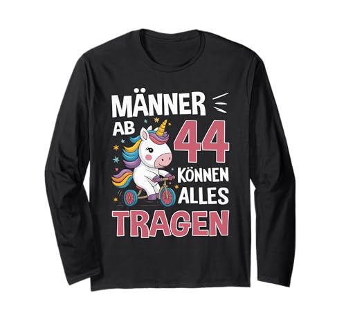 44. Geburtstag Mann Männer Ab 44 Jahre Lustiger Spruch Langarmshirt von Geburtstag Geschenke für Männer zum 44. Geburtstag