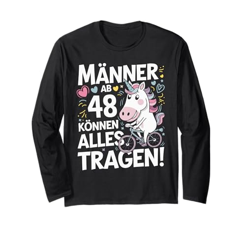 48. Geburtstag Mann Männer Ab 48 Jahre Deko Lustig Geschenk Langarmshirt von Geburtstag Geschenke für Männer zum 48. Geburtstag