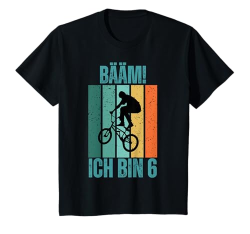 Kinder Bääm! Ich bin 6 Sechs Jahre Junge 6th Birthday Bike T-Shirt Kinder Bääm! Ich bin 6 Sechs Jahre Junge 6th Birthday Bike T-Shirt von Geburtstag Geschenkidee Jungen Boys