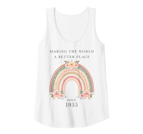 Damen Making The World a Better Place Since 1935 Geburtstag Frau Tank Top von Geburtstag Geschenkideen Frauen Retro Stil