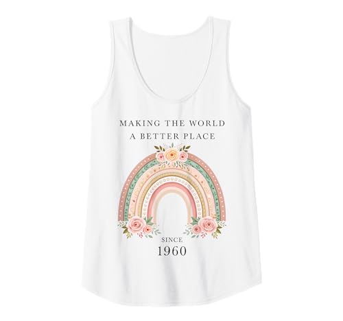 Damen Making The World a Better Place Since 1960 Geburtstag Frau Tank Top von Geburtstag Geschenkideen Frauen Retro Stil