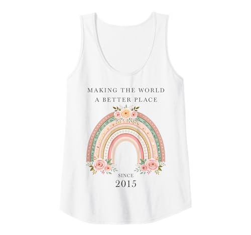 Damen Making The World a Better Place Since 2015 Geburtstag Frau Tank Top von Geburtstag Geschenkideen Frauen Retro Stil