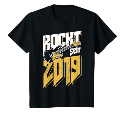 Kinder 6. Geburtstag Rockt Seit 2019 Jahrgang Rock Gitarre Kinder T-Shirt von Geburtstag Geschenkideen Rock Musik Rocker 2022