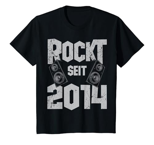 Kinder 9. Geburtstag Rockt Seit 2014 Jahrgang Rock Gitarre Kinder T-Shirt von Geburtstag Geschenkideen Rock Musik Rocker 2022