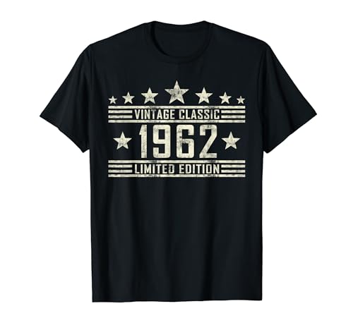 Geburtstag Jahrgang 1962 Damen Herren Vintage Klassik T-Shirt Geburtstag Jahrgang 1962 Damen Herren Vintage Klassik T-Shirt von Geburtstag Jahrgang geboren Geburtstagsgeschenk