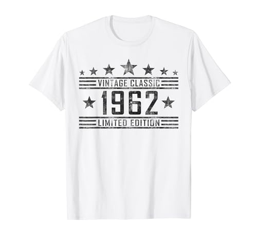 Geburtstag Jahrgang 1962 Damen Herren Vintage Klassik T-Shirt Geburtstag Jahrgang 1962 Damen Herren Vintage Klassik T-Shirt von Geburtstag Jahrgang geboren Geburtstagsgeschenk