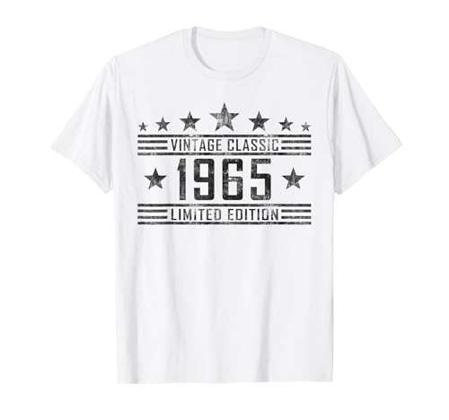 Geburtstag Jahrgang 1965 Damen Herren Vintage Klassik T-Shirt Geburtstag Jahrgang 1965 Damen Herren Vintage Klassik T-Shirt von Geburtstag Jahrgang geboren Geburtstagsgeschenk