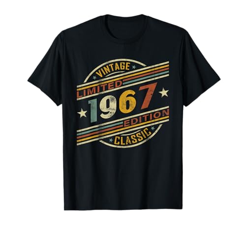 Geburtstag Jahrgang 1967 Damen Herren Vintage Klassik T-Shirt Geburtstag Jahrgang 1967 Damen Herren Vintage Klassik T-Shirt von Geburtstag Jahrgang geboren Geburtstagsgeschenk