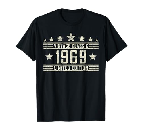 Geburtstag Jahrgang 1969 Damen Herren Vintage Klassik T-Shirt Geburtstag Jahrgang 1969 Damen Herren Vintage Klassik T-Shirt von Geburtstag Jahrgang geboren Geburtstagsgeschenk