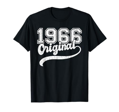 Jahrgang 1966 Damen Herren Vintage Klassik Original T-Shirt Jahrgang 1966 Damen Herren Vintage Klassik Original T-Shirt von Geburtstag Jahrgang geboren Geburtstagsgeschenk