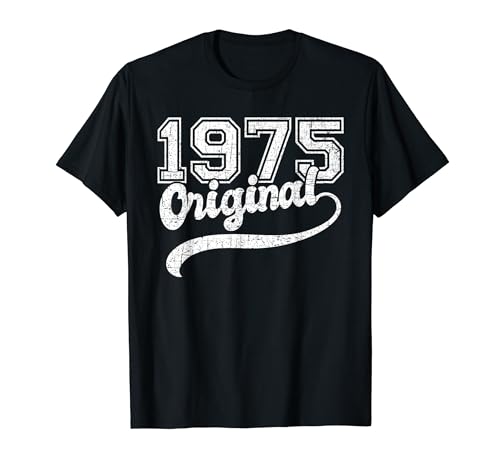 Jahrgang 1975 Damen Herren Vintage Klassik Original T-Shirt Jahrgang 1975 Damen Herren Vintage Klassik Original T-Shirt von Geburtstag Jahrgang geboren Geburtstagsgeschenk
