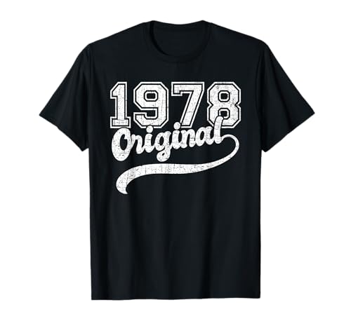 Jahrgang 1978 Damen Herren Vintage Klassik Original T-Shirt Jahrgang 1978 Damen Herren Vintage Klassik Original T-Shirt von Geburtstag Jahrgang geboren Geburtstagsgeschenk