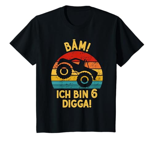 Kinder 6. Geburtstag Junge Monster Truck Bäm! Ich Bin Sechs Digga! T-Shirt Kinder 6. Geburtstag Junge Monster Truck Bäm! Ich Bin Sechs Digga! T-Shirt von Geburtstag Junge Geschenkeideen 6. Geburtstag