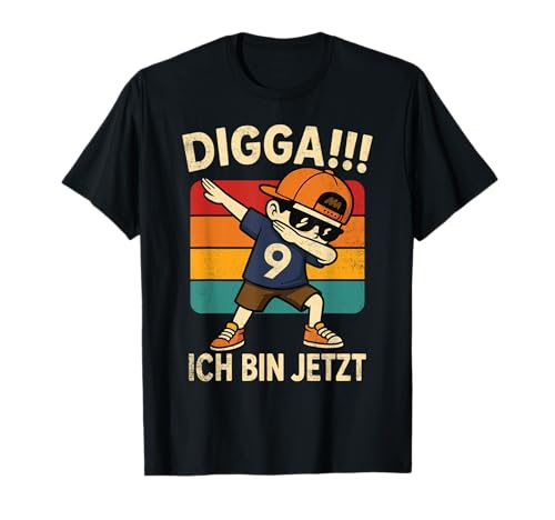Kinder Digga!!! Ich bin jetzt 9 - Neun Geburtstag für Jungen T-Shirt Kinder Digga!!! Ich bin jetzt 9 - Neun Geburtstag für Jungen T-Shirt von Geburtstag Junge Geschenkeideen – 9. Geburtstag
