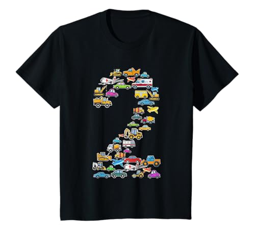 Kinder 2. Geburtstag für Jungen, Autos, Fahrzeuge, Feuerwehrauto T-Shirt Kinder 2. Geburtstag für Jungen, Autos, Fahrzeuge, Feuerwehrauto T-Shirt von Geburtstag Junge Kinder