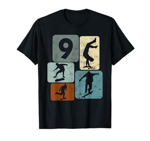 9 Geburtstag Jungs Skater 9 Jahre Kinder Skaten T-Shirt 9 Geburtstag Jungs Skater 9 Jahre Kinder Skaten T-Shirt von Geburtstag Jungs Skater Kinder Skaten Outfit Jungs
