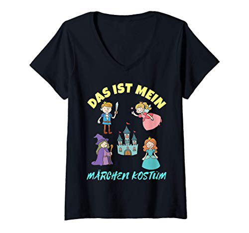 Damen Das ist Mein Märchen Kostüm Last Minute Geschenk Erwachsene T-Shirt mit V-Ausschnitt Damen Das ist Mein Märchen Kostüm Last Minute Geschenk Erwachsene T-Shirt mit V-Ausschnitt von Geburtstag Karneval Halloween Oktoberfest Kostüm