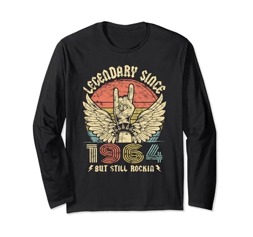 Legendary Since 1964 Vintage Retro Rock Herren Damen Langarmshirt von Geburtstag Legendary since Classic Rock Legend