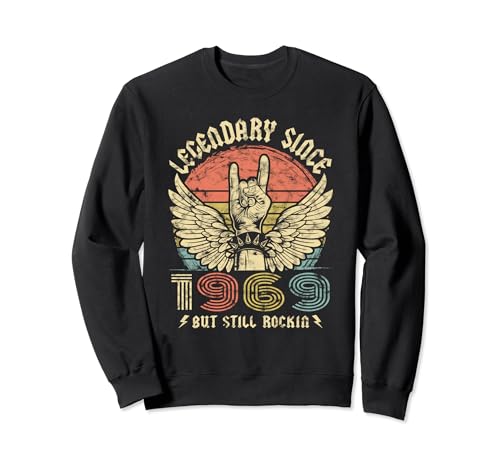 Legendary Since 1969 Vintage Retro Rock Herren Damen Sweatshirt von Geburtstag Legendary since Classic Rock Legend