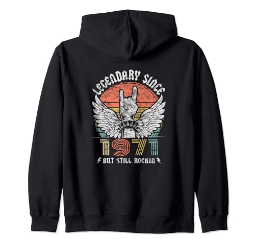 Legendary Since 1971 Vintage Retro Rock Herren Damen Kapuzenjacke von Geburtstag Legendary since Classic Rock Legend